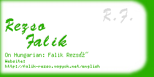 rezso falik business card